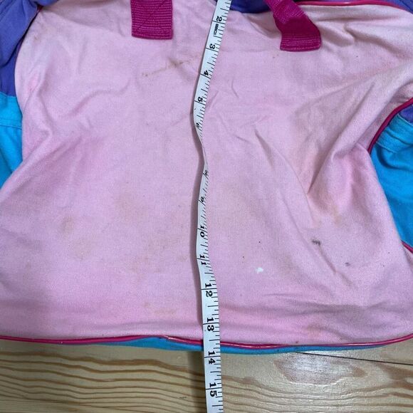 Vintage Lillian Vernon Color block duffle bag Customized Beth Monogram Zipper 90 - Picture 6 of 8